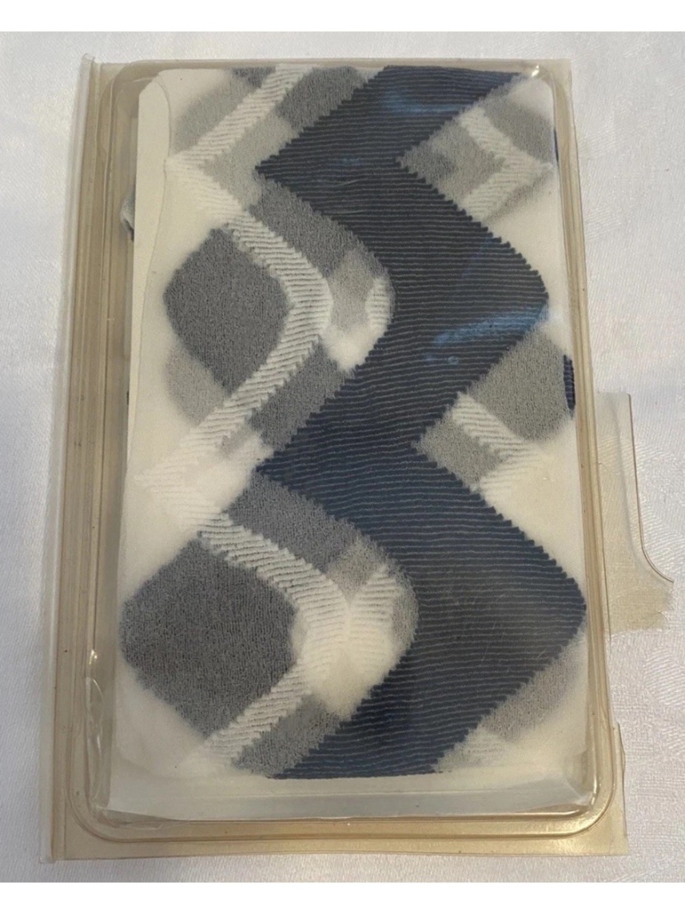 NOS Dolci Calze Stockings Vtg Patterned Black White Size L Sealed Made In Italy